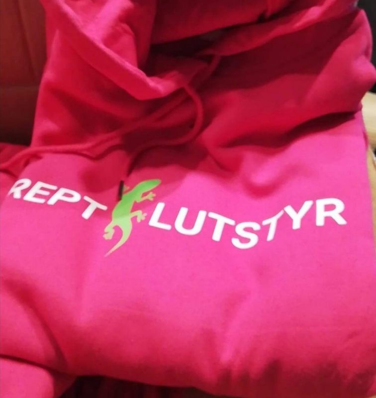 Rosa Reptilutstyr hettegenser Xl