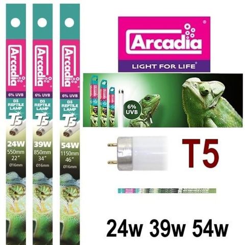 Hovedbilde Arcadia T5 uvb 6% 24w