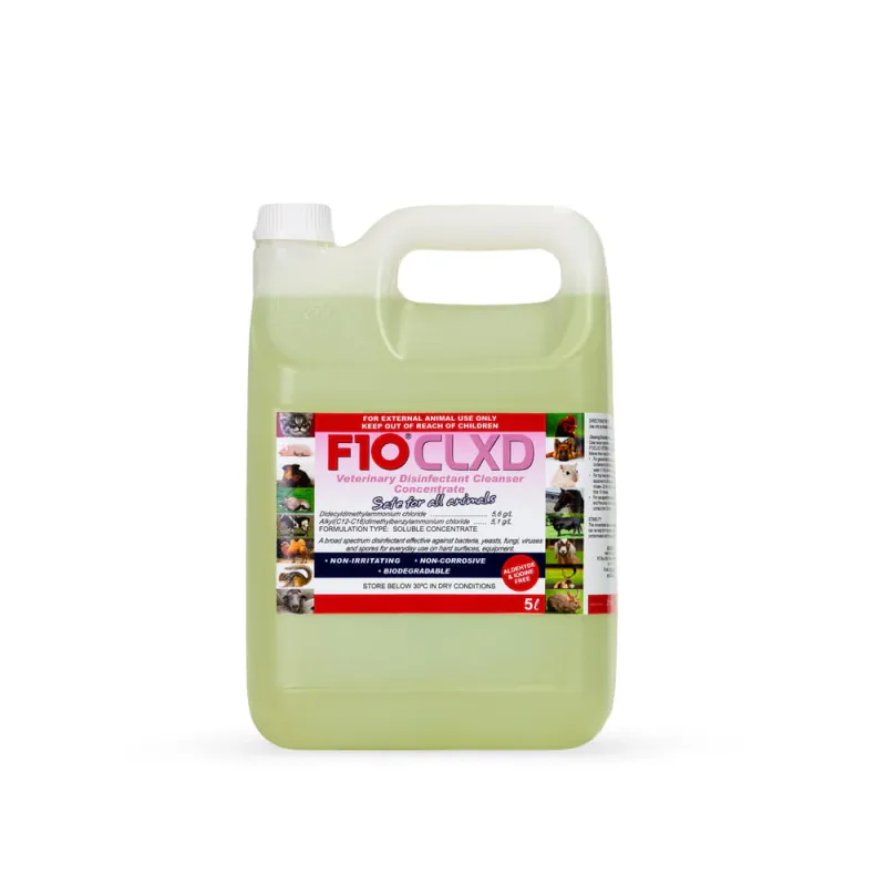 F10 CLXD Veterinary Disinfectant Cleanser Concentrate 5 Litre