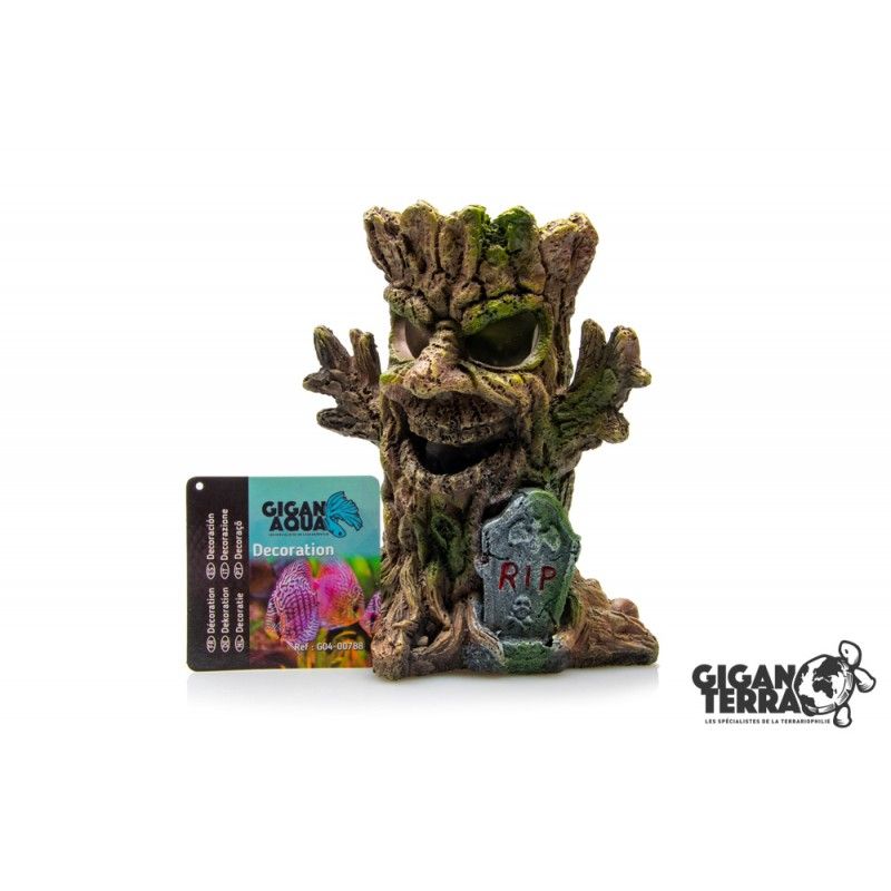 Tremonster med gravstein 12,8x10,8x14,5cm