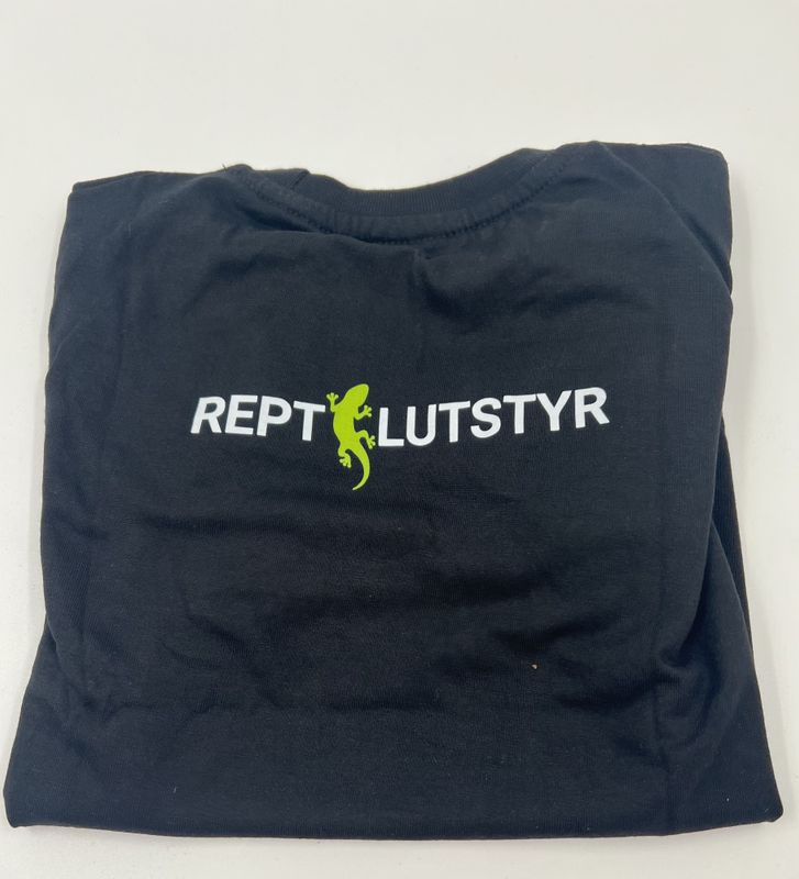 Reptilutstyr T-skjorte med logo foran/bak Svart